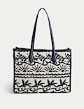 Fly Knit Embroidered Market Tote