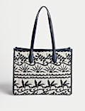 Fly Knit Embroidered Market Tote