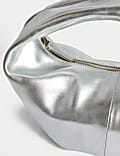 Leather Top Handle Grab Bag