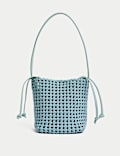 Woven Shoulder Tote Bag