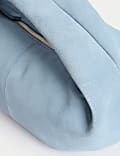 Suede Top Handle Grab Bag