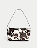 Hair On Leather Animal Print Shoulder Bag