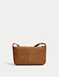 Suede Studded Shoulder Bag