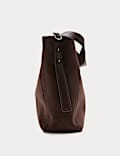 Suedette Buckle Tote Bag