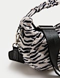 Nylon Animal Print Crossbody Bag