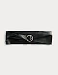 Leather Circle Buckle Belt
