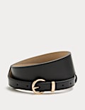 Ceinture large en cuir