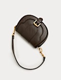 Buckle Detail Cross Body Saddle Bag