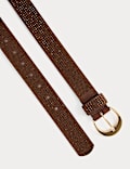 Faux Suede Bling Jeans Belt