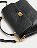 Faux Leather Puffy Cross Body Bag