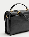 Faux Leather Puffy Cross Body Bag