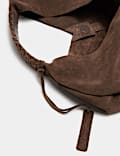 Suede Slouch Shoulder Bag