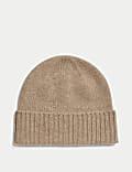 Beanie-Strickmütze aus reinem Kaschmir