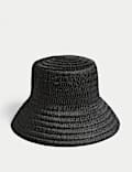 Braided Wide Brim Bucket Hat