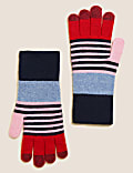 Knitted Striped Gloves