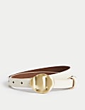 Leather Feature Buckle Jeans Belt