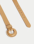 Leather Whipstitch Jeans Belt