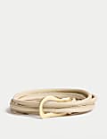 Leather Rope Buckle Jeans Belt