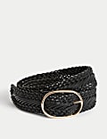 Leather Weave Jeans Belt