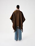 Double Faced Fringed Poncho