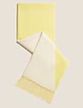 Spliced Colour Block Tassel Scarf