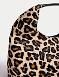 Hair On Leather Animal Print Triangle Grab Bag