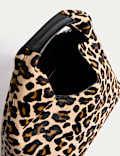 Hair On Leather Animal Print Triangle Grab Bag