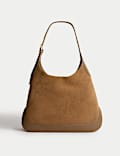 Suede Top Handle Shoulder Tote