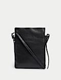 Leather Buckle Detail Cross Body Bag