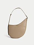 Pure Leather Buckle Shoulder Bag