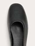 Leather Flat Ballet Pumps