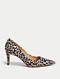 Leopard Print Stiletto Heel Court Shoes