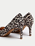 Leopard Print Stiletto Heel Court Shoes