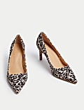 Leopard Print Stiletto Heel Court Shoes