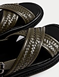 Woven Ankle Strap Flatform Sandals