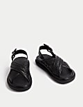 Woven Ankle Strap Flatform Sandals