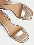 Wide Fit Ankle Strap Block Heel Sandals