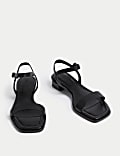 Wide Fit Ankle Strap Block Heel Sandals