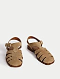 Wide Fit Suede Fisherman Sandals