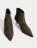 Suede Kitten Heel Ankle Boots