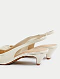 Slip On Kitten Heel Pointed Slingback Shoes