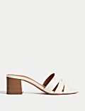 Wide Fit Block Heel Mules