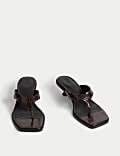 Kitten Heel Toe Thong Sandals