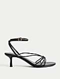 Buckle Strappy Stiletto Heel Sandals