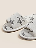 Star Open Toe Mule Slippers