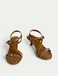 Buckle Kitten Heel Sandals