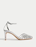 Sandalen met naaldhak en bandje