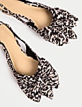 Leopard Print Flat Slingback Shoes