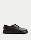 Leather Flat Lace Up Shoes