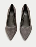 Wide Fit Suede Stiletto Heel Court Shoes